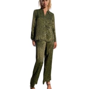 ZARA FLUID ANIMAL PRINT PANTS 1971/022 SIZE S NWOT